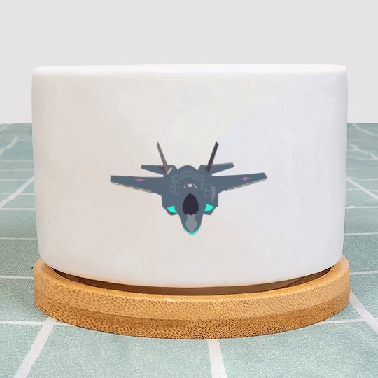 Stealthy F-35 Fighter Jet Design Plant Pots