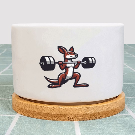 Kangaroo Barbell Dumbbell Gym Fitness Workout Plant Pots