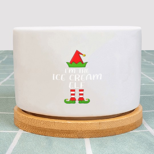 Matching Family Group I m Ice Cream Elf Christmas Plant Pots