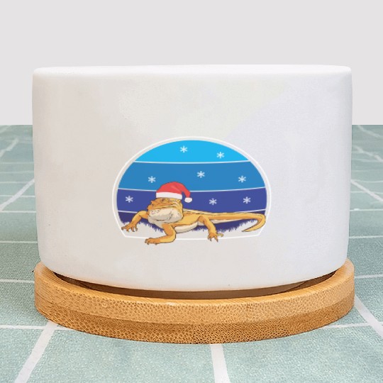 Iguana Christmas Light Sweater Funny Animals Lover Plant Pots