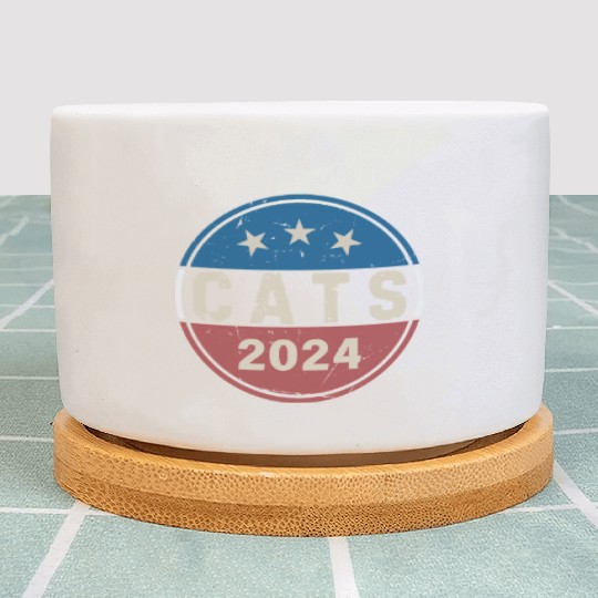 Cats For President Funny Political 2024 Election Plant Pots