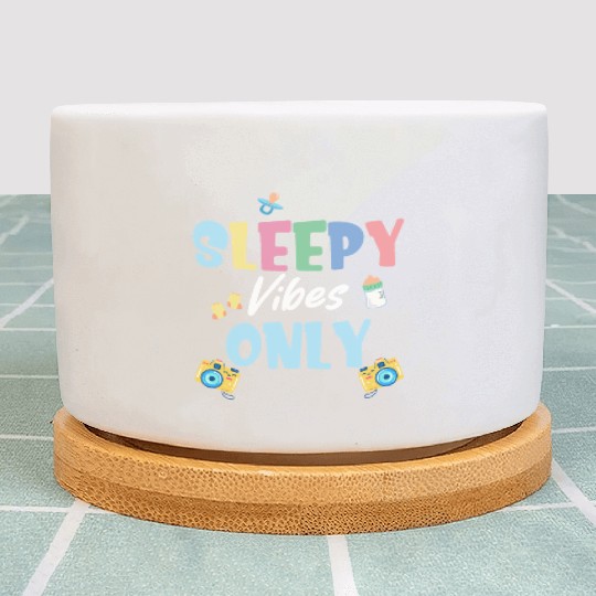 Sleepy Vibe Only Newborn Photographer Camera Plant Pots