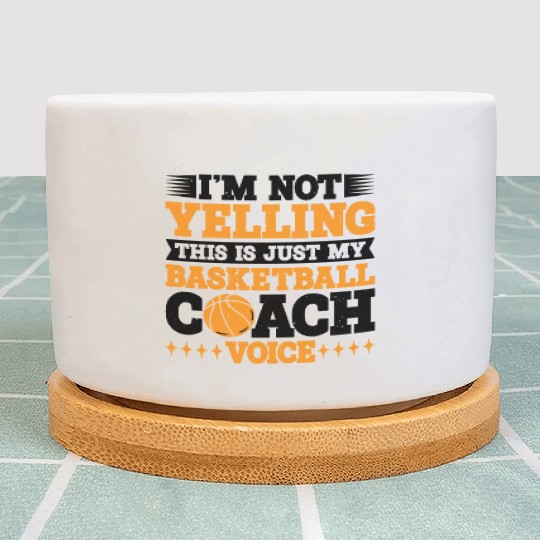 This Is Just My Basketball Coach Voice 3 Plant Pots
