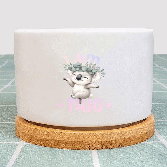 2nd Birthday Girl Koala bear Second birthday girl Plant Pots