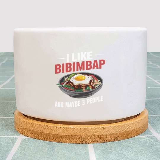 I Like Bibimbap And Maybe 3 People - Korean Food Plant Pots