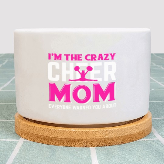 Crazy Cheer Mom Cheerleading Mommy Mother's Day Plant Pots