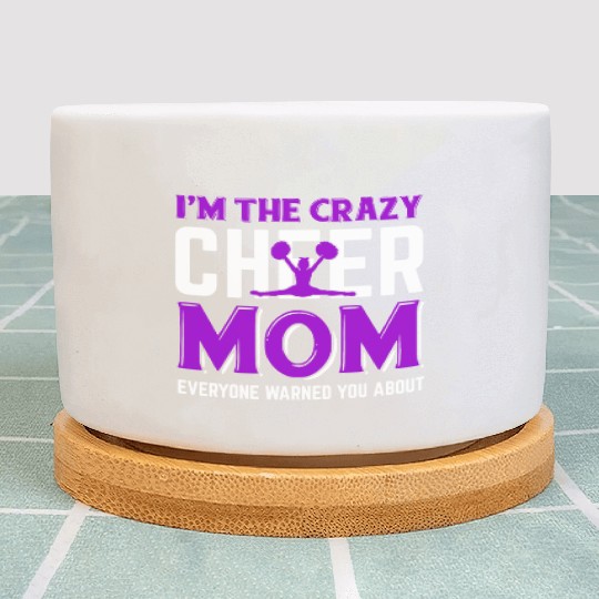 Crazy Cheer Mom Cheerleading Mommy Mother's Day Plant Pots