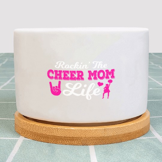 Rockin Cheer Mom Life Cheerleading Mother's Day Plant Pots