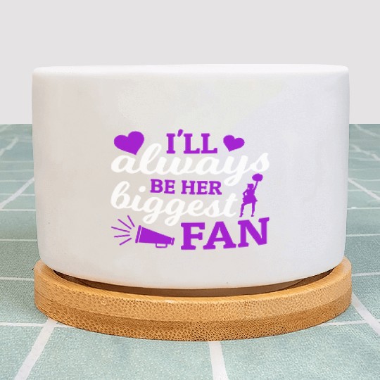 Always Her Fan Cheer Mom Cheerleading Mother's Day Plant Pots