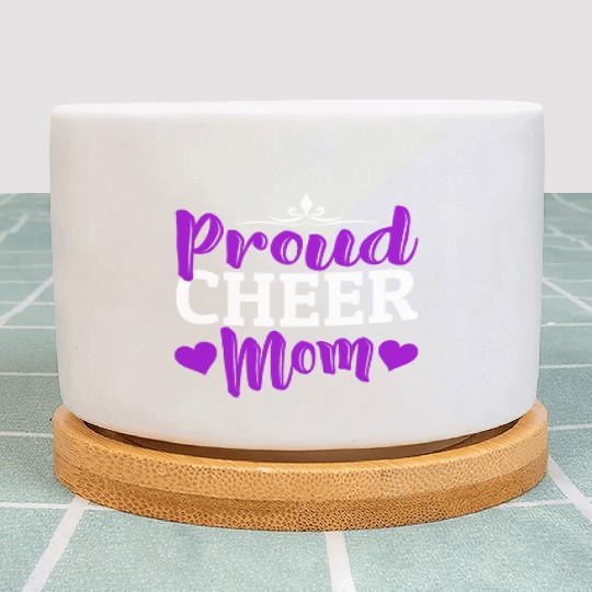 Proud Cheer Mom Cheerleading Mommy Mother's Day Plant Pots