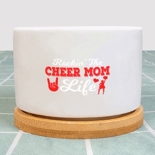 Rockin Cheer Mom Life Cheerleading Mother's Day Plant Pots