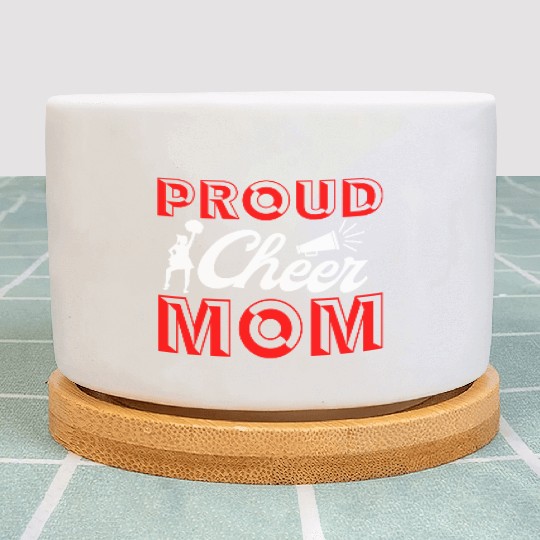 Proud Cheer Mom Cheerleading Mommy Mother's Day Plant Pots
