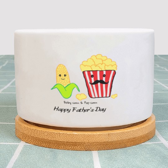 Baby Corn and Popcorn Happy Father’s Day Plant Pots