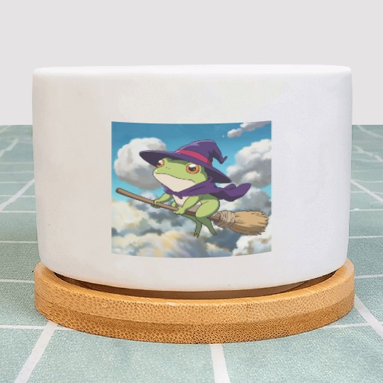 Yellow frog Plant Pots