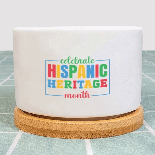 Hispanic heritage month colorful text image colorf Plant Pots