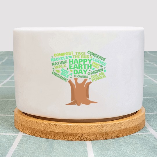 Happy Earth Day Tree For Earth Science Lover Plant Pots