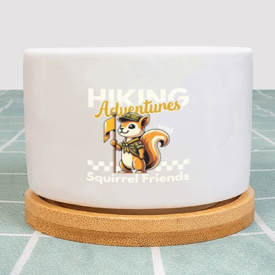 Hiking Adventures with Squirrel Friends Funny Team Plant Pots