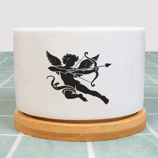 classic cupid shooting his love arrows Plant Pots