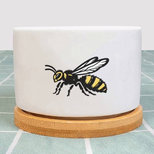 Two Color Wasp Insect Art Plant Pots