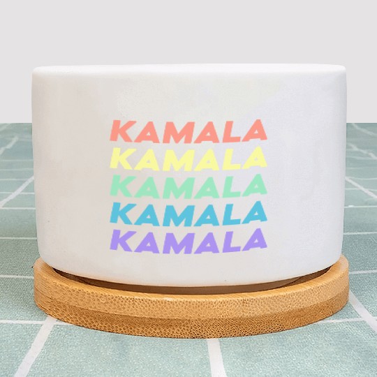 Kamala Harris Election 2024 Rainbow Typography Plant Pots
