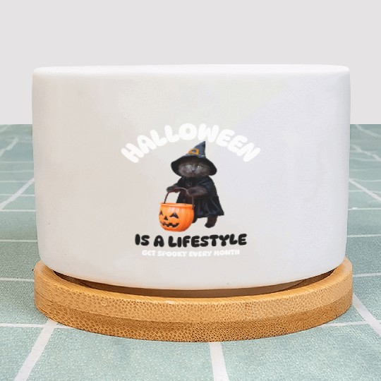 Halloween Is A Lifestyle Funny Gift Plant Pots