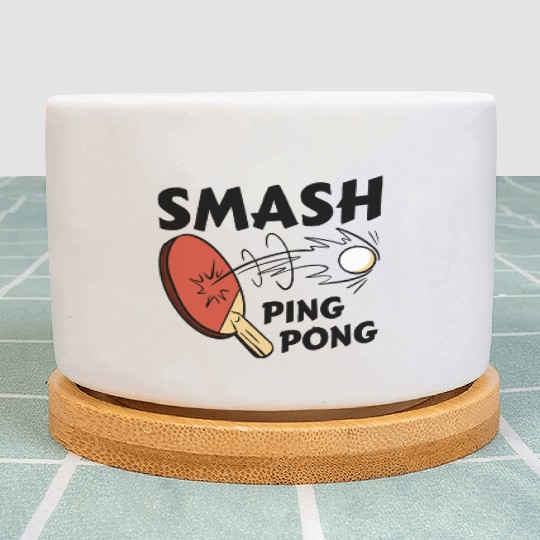 Ping Pong Paddle and Ball Smash Plant Pots