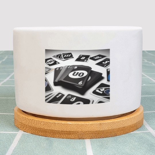 Black Uno Cards Plant Pots