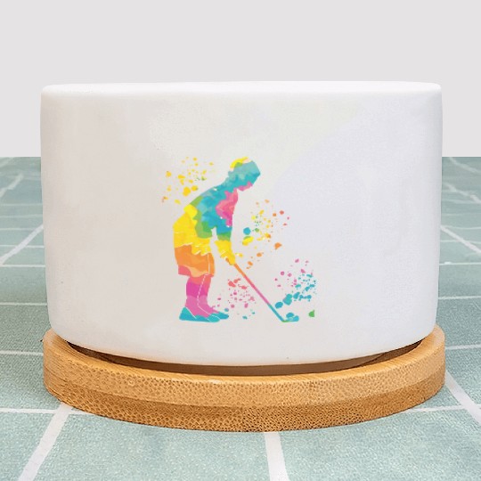 Golfer Colorsplash Kids Miniature Golf Plant Pots