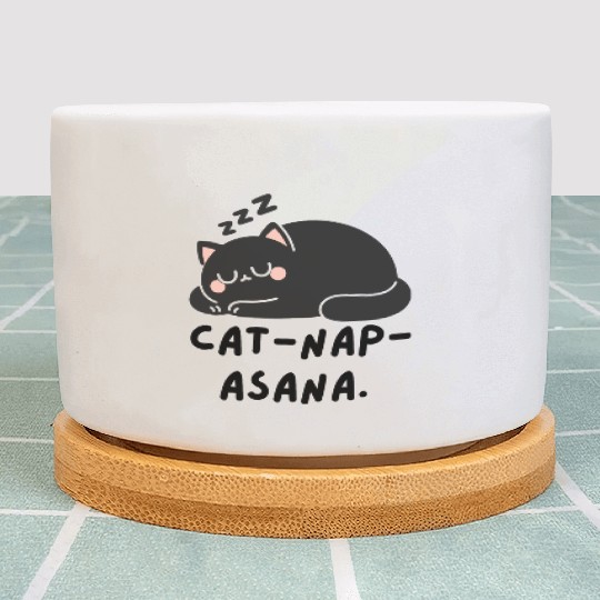 Lazy Cat Cat-Nap-Asana yoga Plant Pots