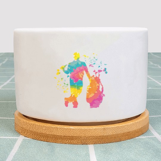 Golfer Colorsplash Kids Miniature Golf Plant Pots