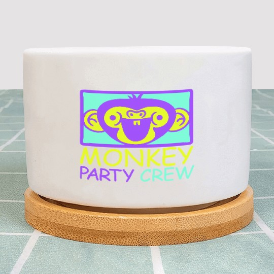 Monkey Chimpanzee Party Animals Crew Team Friends Plant Pots