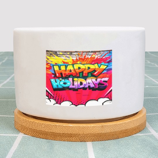 HAPPY HOLIDAYS Plant Pots