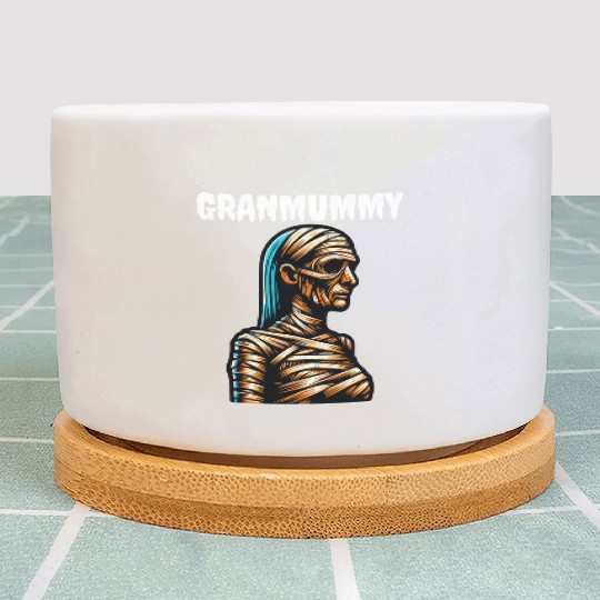 Mummy Grandma GRANMUMMY Halloween Women Horror Plant Pots