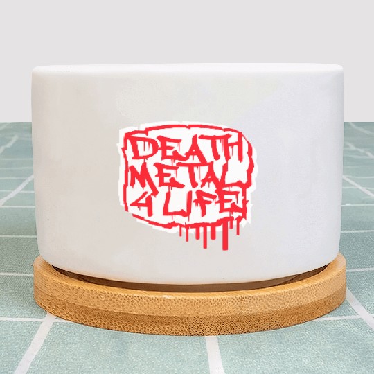 Heavy death metal 4 life hard rock music graffiti Plant Pots