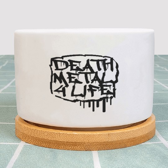 Heavy death metal 4 life hard rock music graffiti Plant Pots