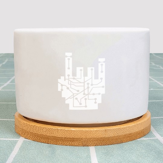 Heavy metal nerd electronic circuits hand gesture Plant Pots