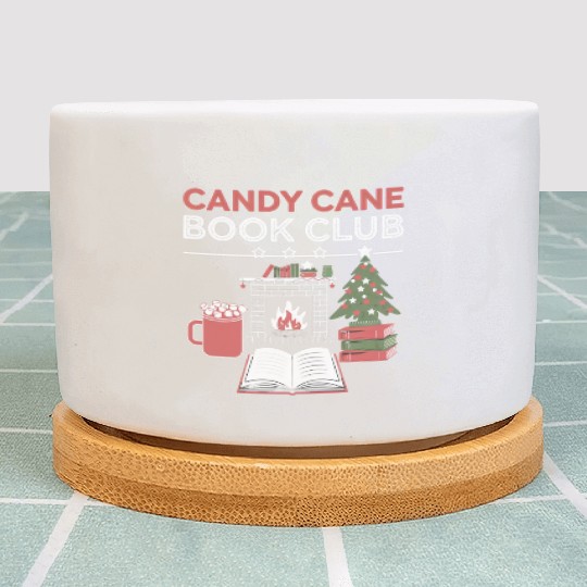 Bookish Christmas Candy Cane Book Club Bookish Plant Pots