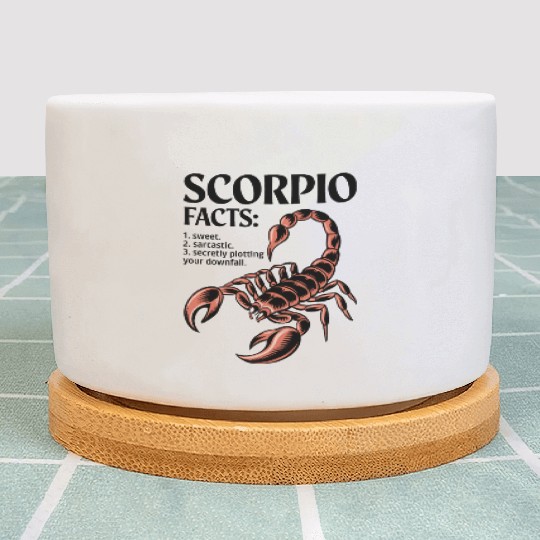 Funny Scorpio Zodiac Quote Plant Pots