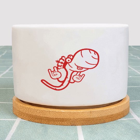 Cute Cool Worm Crown King Party Animal Fun Monster Plant Pots