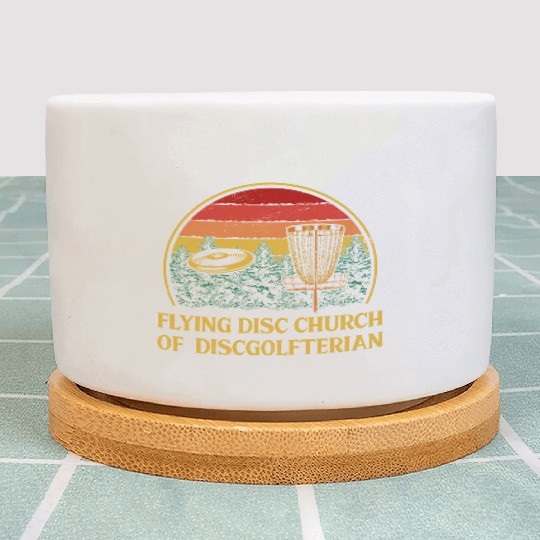 Flying Disc Church Funny Disc Golf Humor Golfer Da Plant Pots