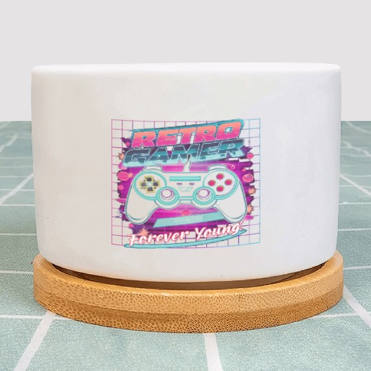 Retro Gamer Forever Young 01 Plant Pots