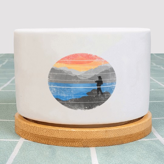 Angler Fisherman Fish Fishing Plant Pots