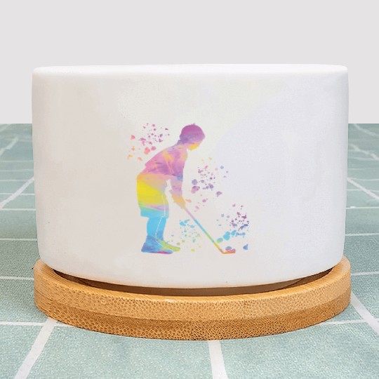 Golfer Colorsplash Kids Miniature Golf Plant Pots