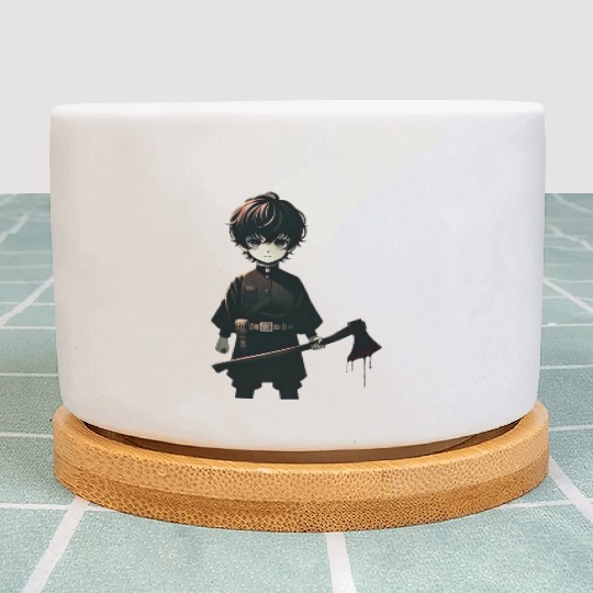 Boy & Axe Anime Plant Pots