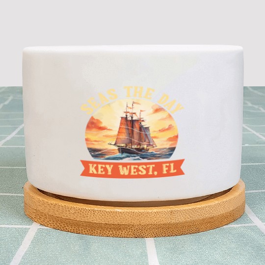 Florida Keys SEAS THE DAY IN KEY-WEST FLORIDA Plant Pots
