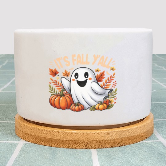 Retro It s Fall Y all Pumpkin Spice Latte Plant Pots