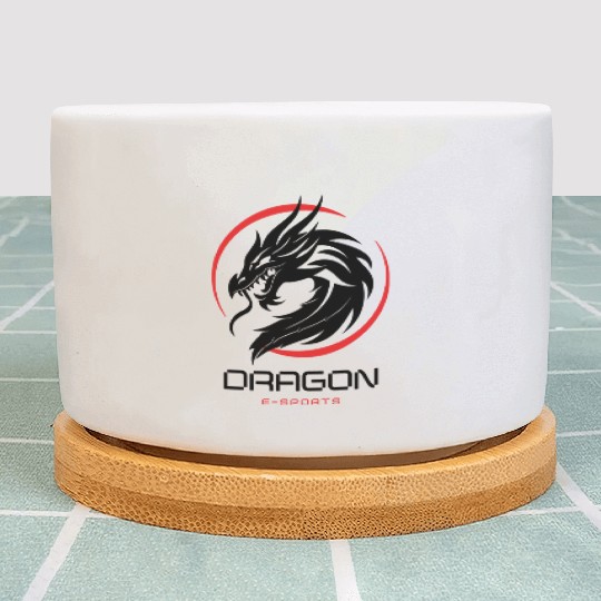 Red and Black Dragon Sports Gaming Plant Pots