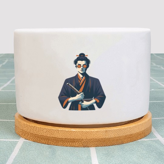 Blue Eye Samurai Retro Vintage Plant Pots