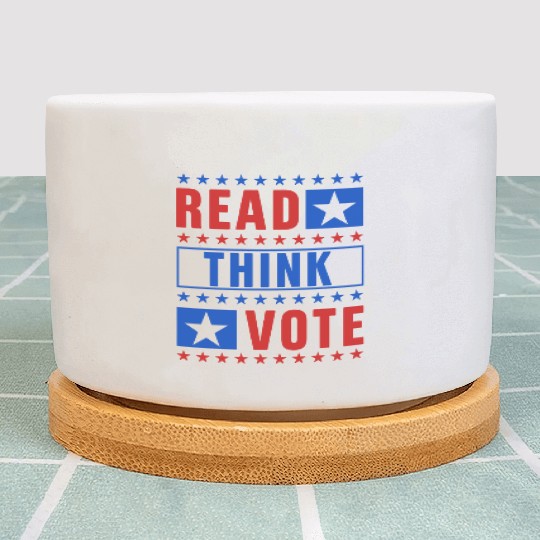 Read Think Vote - Election Plant Pots