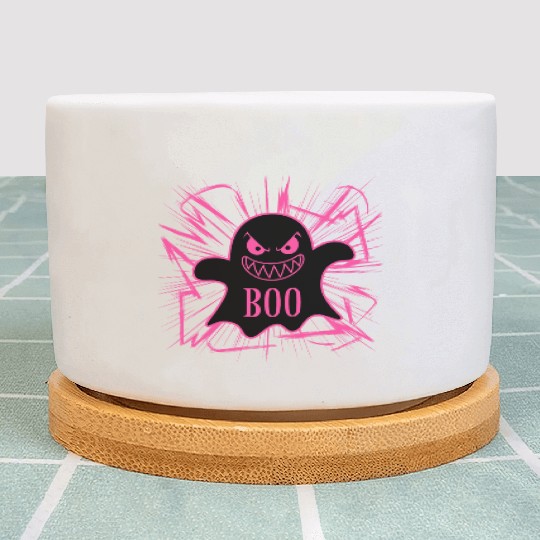 Ghost Halloween Ghosts Scary Motif Plant Pots